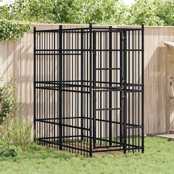 Venkovní psí kotec ocel 1,84 m² 171472
