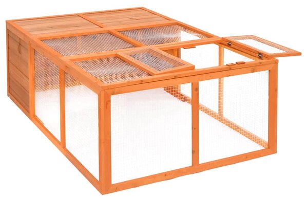 Zahradní klec pro zvířata 150 x 100 x 50 cm masivní jedle 171452