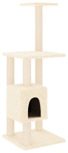 Škrabadlo pro kočky se sisalovými sloupky krémové 104 cm 171469