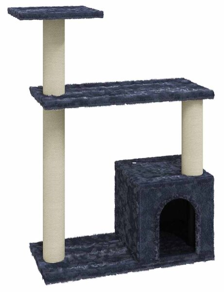 Škrabadlo pro kočky se sisalovými sloupky tmavě šedé 70 cm 171435