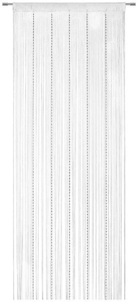 PROVÁZKOVÝ ZÁVĚS, barvy stříbra, bílá, 90/245 cm Boxxx - Závěsy