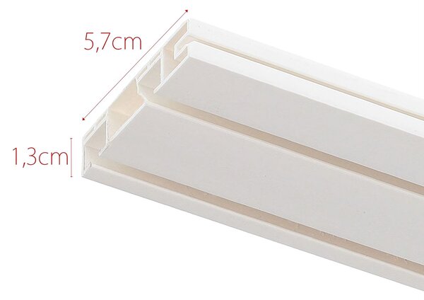 Dvojitá rovná stropní kolejnice 150 cm