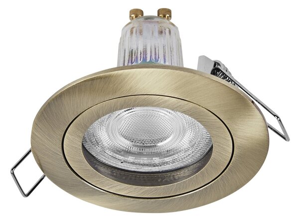 Zapuštěné bodové svítidlo Click 4,5W, Zelená mosaz