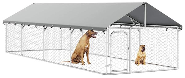 Venkovní psí kotec se střechou 600 x 200 x 150 cm 171500