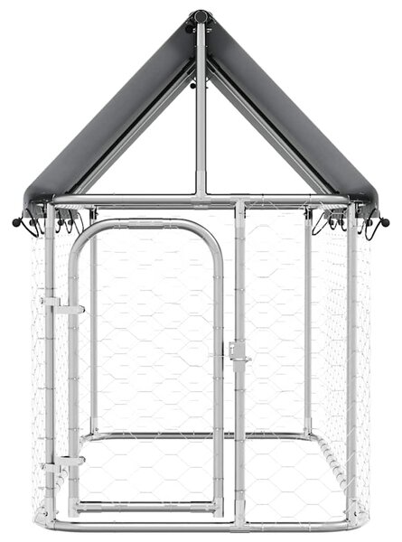 Venkovní psí kotec se střechou 200 x 100 x 150 cm 171496