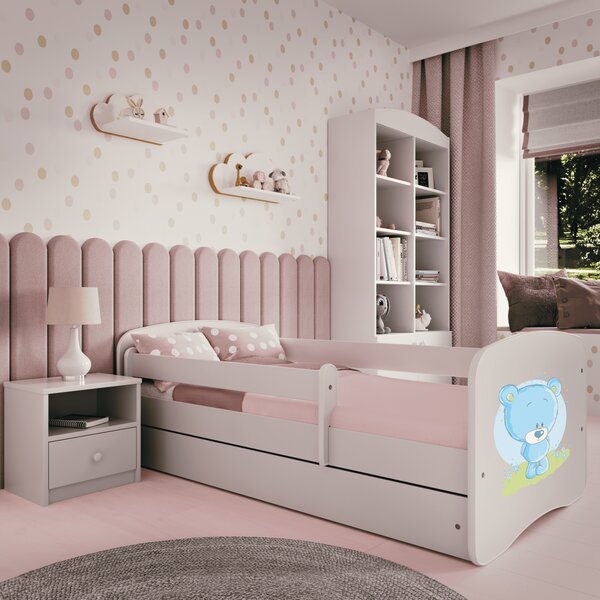 Kocot kids Dětská postel Babydreams medvídek bílá, varianta 70x140, bez šuplíků, bez matrace