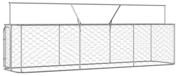 Venkovní psí kotec se střechou 400 x 100 x 150 cm 171497
