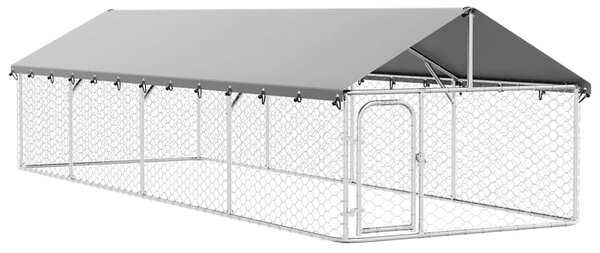 Venkovní psí kotec se střechou 600 x 200 x 150 cm 171500