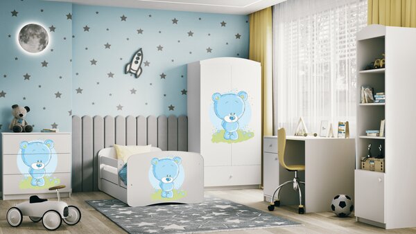 Kocot kids Dětská postel Babydreams medvídek bílá, varianta 70x140, bez šuplíků, bez matrace