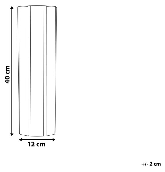 Váza na květiny ESTELLA Keramika 40 cm Bílá
