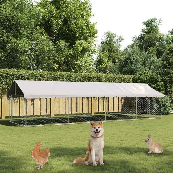 Venkovní psí kotec se střechou 600 x 200 x 150 cm 171500