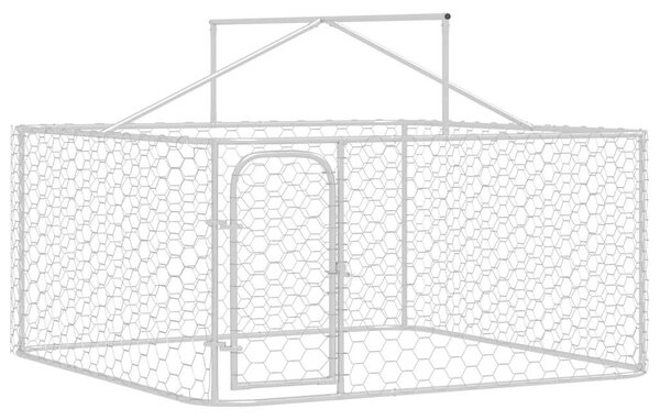 Venkovní psí kotec se střechou 200 x 200 x 150 cm 171498