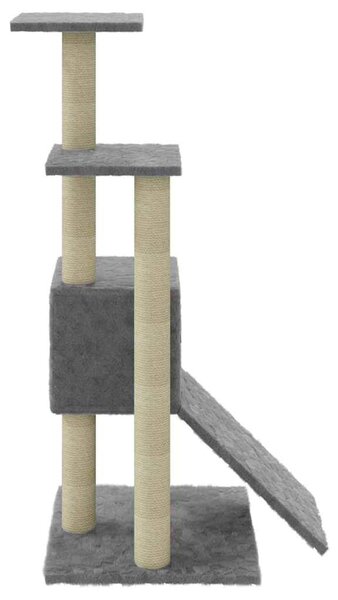 Škrabadlo pro kočky se sisalovými sloupky světle šedé 92 cm 171513