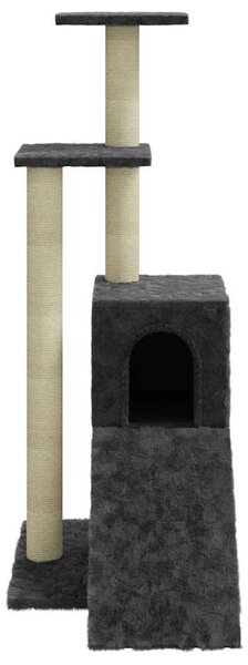 Škrabadlo pro kočky se sisalovými sloupky tmavě šedé 92 cm 171514