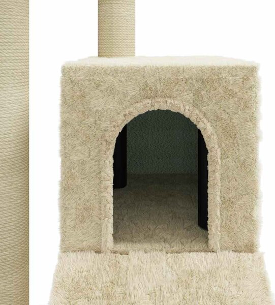 Škrabadlo pro kočky se sisalovými sloupky krémové 92 cm 171512