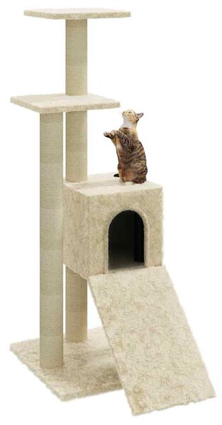 Škrabadlo pro kočky se sisalovými sloupky krémové 92 cm 171512