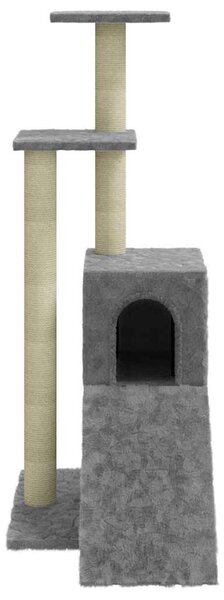 Škrabadlo pro kočky se sisalovými sloupky světle šedé 92 cm 171513