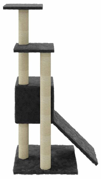 Škrabadlo pro kočky se sisalovými sloupky tmavě šedé 92 cm 171514