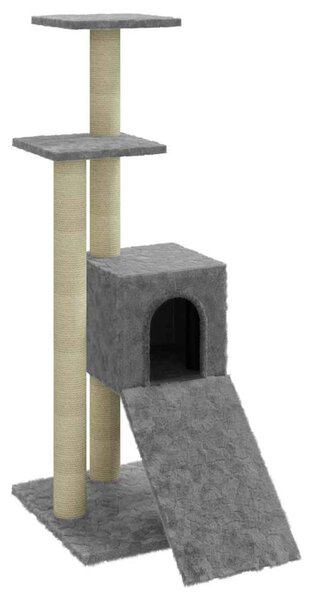 Škrabadlo pro kočky se sisalovými sloupky světle šedé 92 cm 171513
