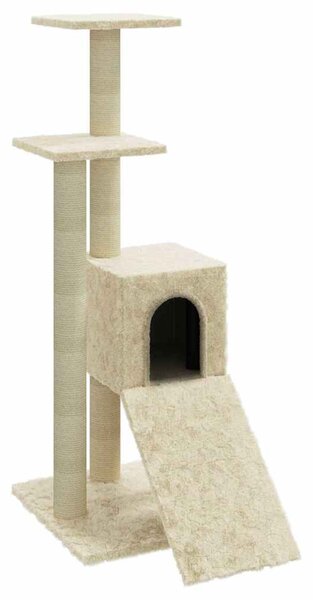 Škrabadlo pro kočky se sisalovými sloupky krémové 92 cm 171512