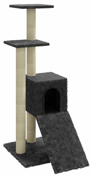 Škrabadlo pro kočky se sisalovými sloupky tmavě šedé 92 cm 171514