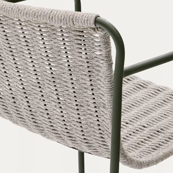 Světle šedá zahradní barová židle Kave Home Maurina 74,5 cm