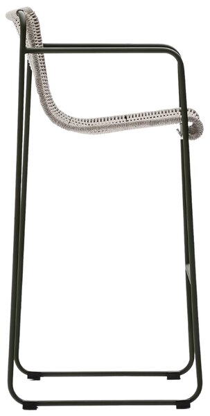 Světle šedá zahradní barová židle Kave Home Maurina 74,5 cm