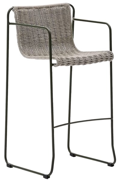 Světle šedá zahradní barová židle Kave Home Maurina 74,5 cm