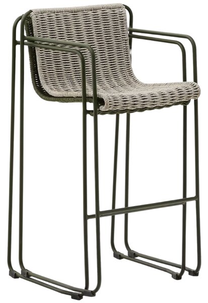 Světle šedá zahradní barová židle Kave Home Maurina 74,5 cm