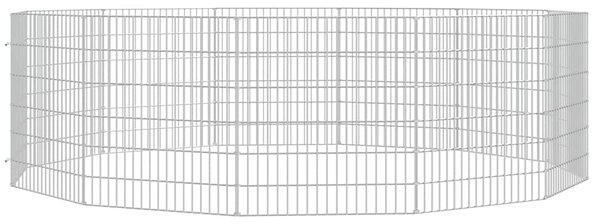 Ohrádka pro zvířata 12 panelů 54 x 60 cm pozinkované železo 171576