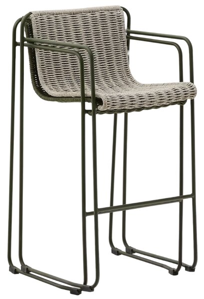 Zelená zahradní barová židle Kave Home Maurina 74,5 cm
