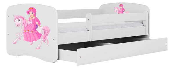 Kocot kids Dětská postel Babydreams princezna na koni bílá, varianta 70x140, bez šuplíků, bez matrace