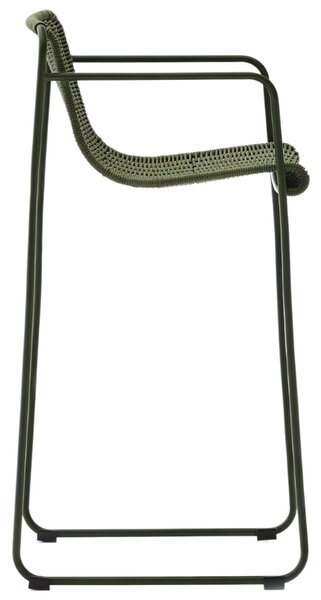 Zelená zahradní barová židle Kave Home Maurina 74,5 cm