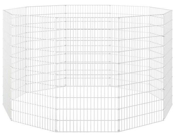 Ohrádka pro zvířata 10 panelů 54 x 100 cm pozinkované železo 171583