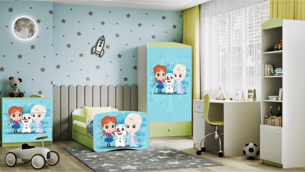 Kocot kids Dětská postel Babydreams Ledové království zelená, varianta 70x140, bez šuplíků, bez matrace