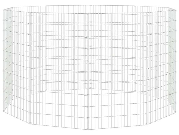 Ohrádka pro zvířata 10 panelů 54 x 100 cm pozinkované železo 171583