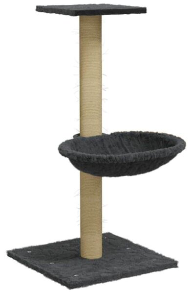 Škrabadlo pro kočky se sisalovým sloupkem tmavě šedé 74 cm 171590