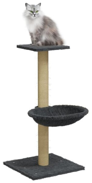 Škrabadlo pro kočky se sisalovým sloupkem tmavě šedé 74 cm 171590