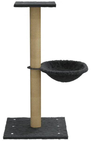 Škrabadlo pro kočky se sisalovým sloupkem tmavě šedé 74 cm 171590
