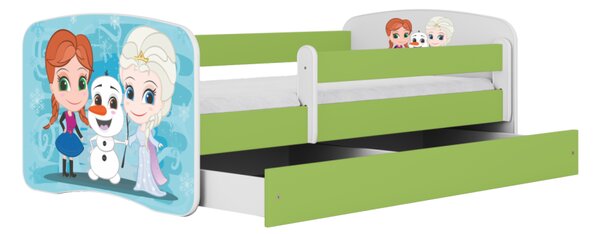Kocot kids Dětská postel Babydreams Ledové království zelená, varianta 70x140, bez šuplíků, bez matrace