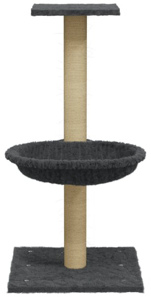 Škrabadlo pro kočky se sisalovým sloupkem tmavě šedé 74 cm 171590