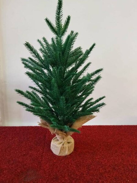 DECOLED Vánoční stromeček umělí s jehličím 57 cm, plast a kov, IP20 do interiéru