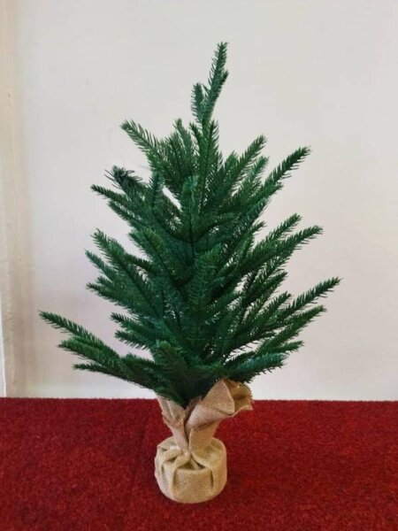 DECOLED Vánoční stromeček umělí s jehličím 57 cm, plast a kov, IP20 do interiéru