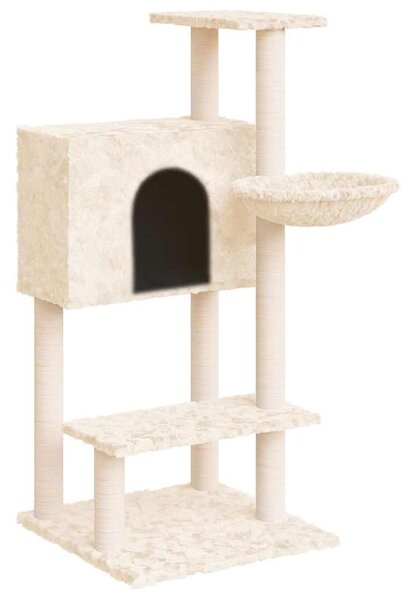Škrabadlo pro kočky se sisalovými sloupky krémové 108,5 cm 171597