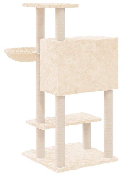 Škrabadlo pro kočky se sisalovými sloupky krémové 108,5 cm 171597