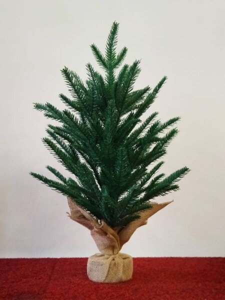 DECOLED Vánoční stromeček umělí s jehličím 57 cm, plast a kov, IP20 do interiéru