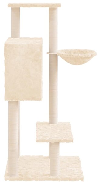 Škrabadlo pro kočky se sisalovými sloupky krémové 108,5 cm 171597