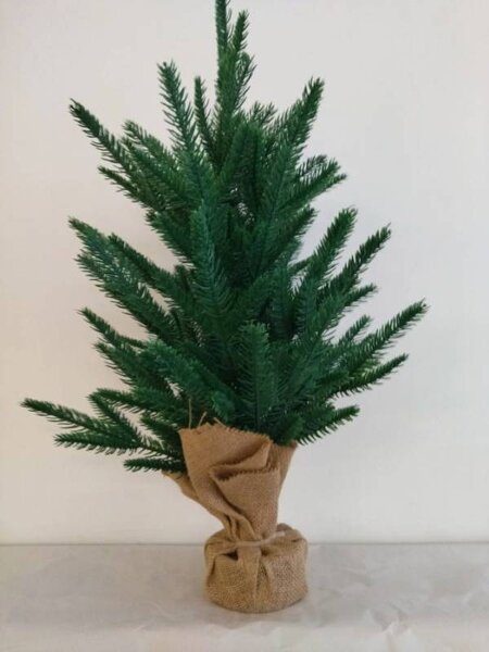 DECOLED Vánoční stromeček umělí s jehličím 57 cm, plast a kov, IP20 do interiéru