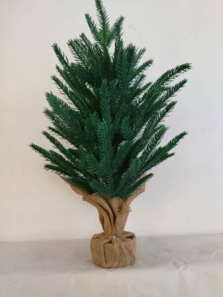 DECOLED Vánoční stromeček umělí s jehličím 57 cm, plast a kov, IP20 do interiéru