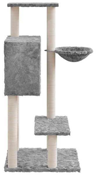 Škrabadlo pro kočky se sisalovými sloupky světle šedé 108,5 cm 171598